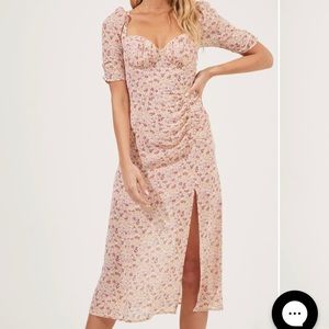 NWT ASTR Front Slit Milkmaid Dress